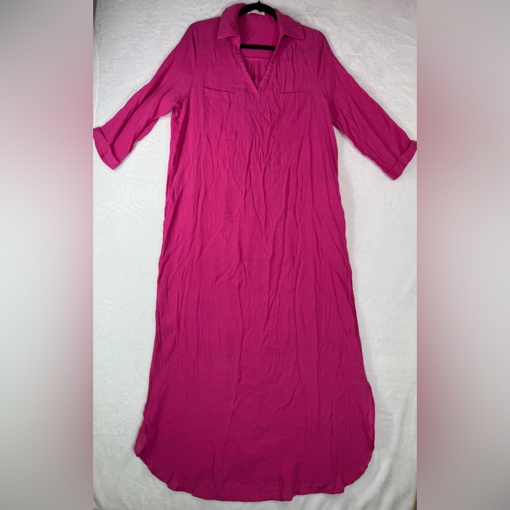 Bsubseach Pink XL Swim Cover Up Maxi Dress beach cruise resort vacation